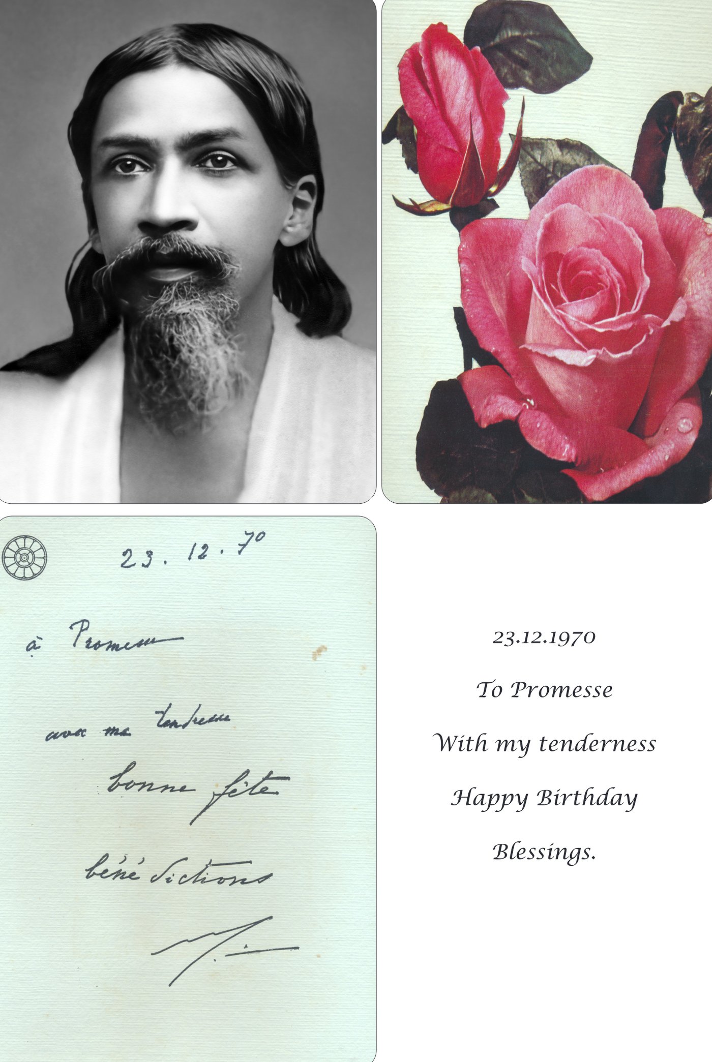 The Mother's birthday card to Promesse, 23 December 1970