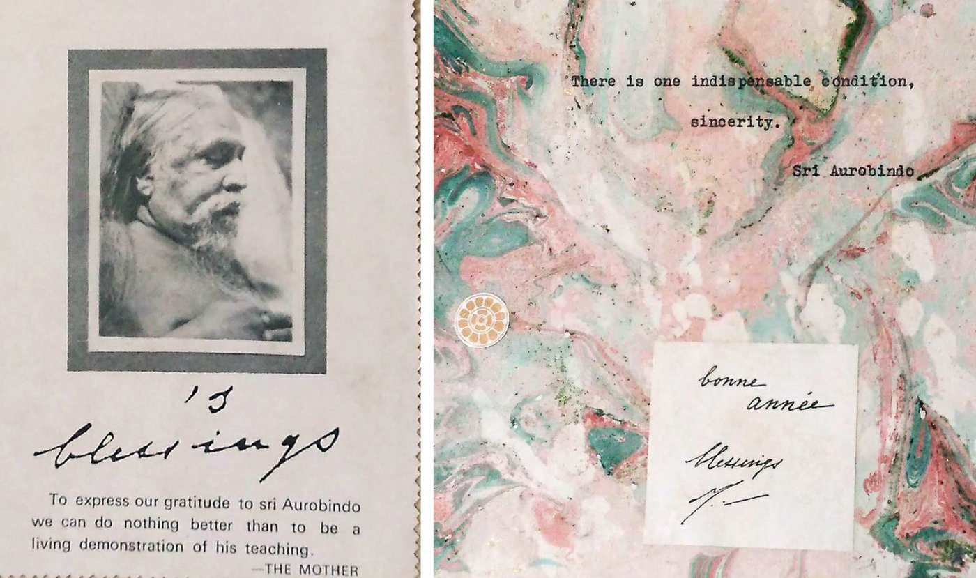 New Year Blessing cards given by the Mother to Promesse