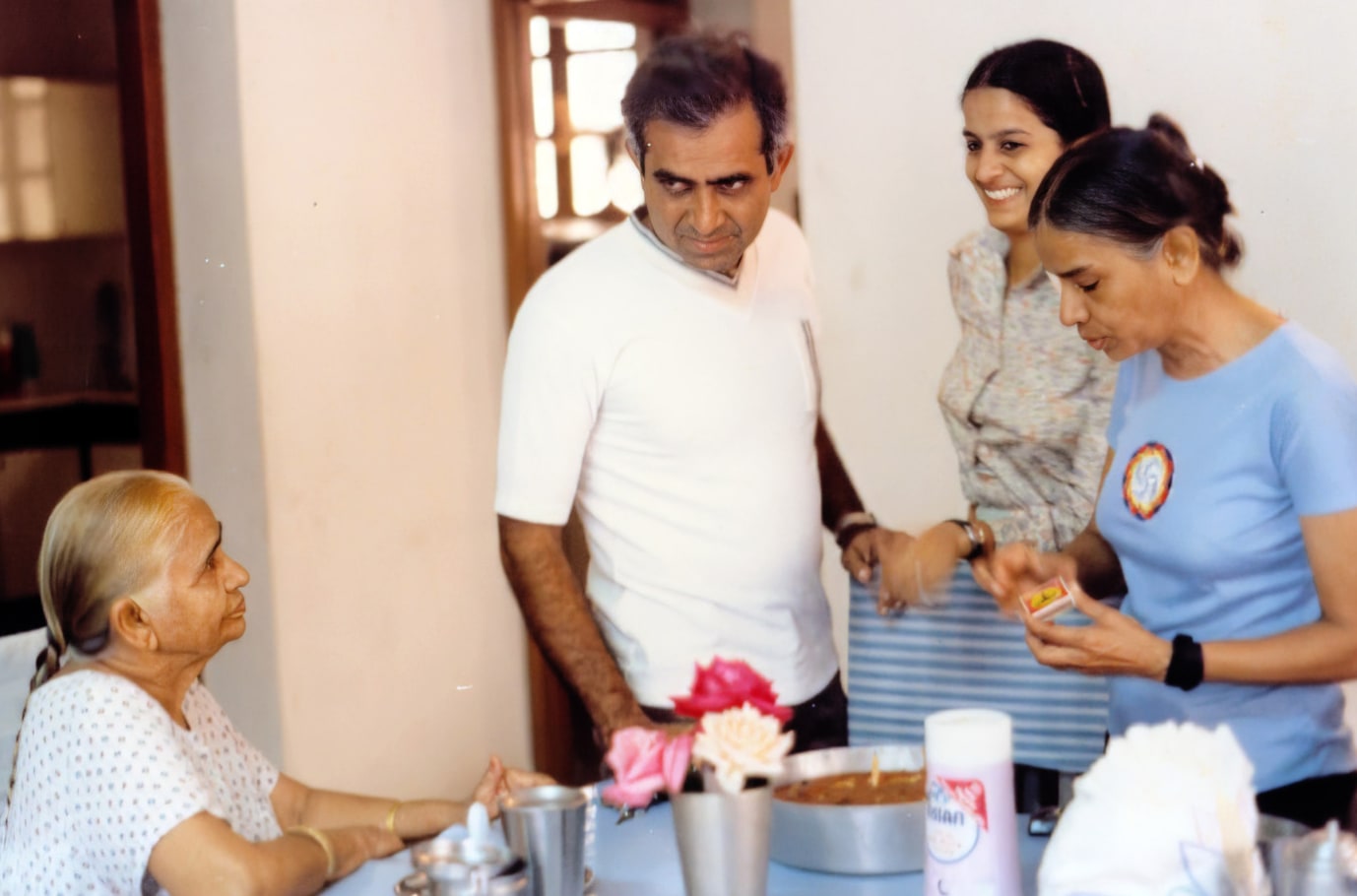 Promesse's birthday celebration with his mother, Vandana and Lata