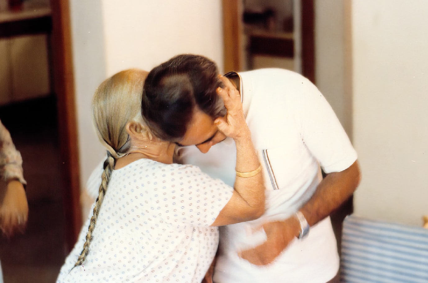 Promesse bowing to receive his mother's blessing on his birthday